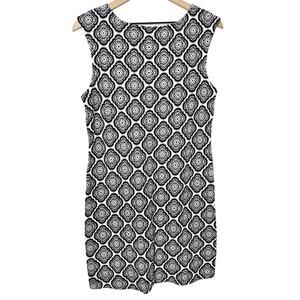 Boden Black Botanic Women Sleeveless Jersey Shift Dress Size US 4R Brand New